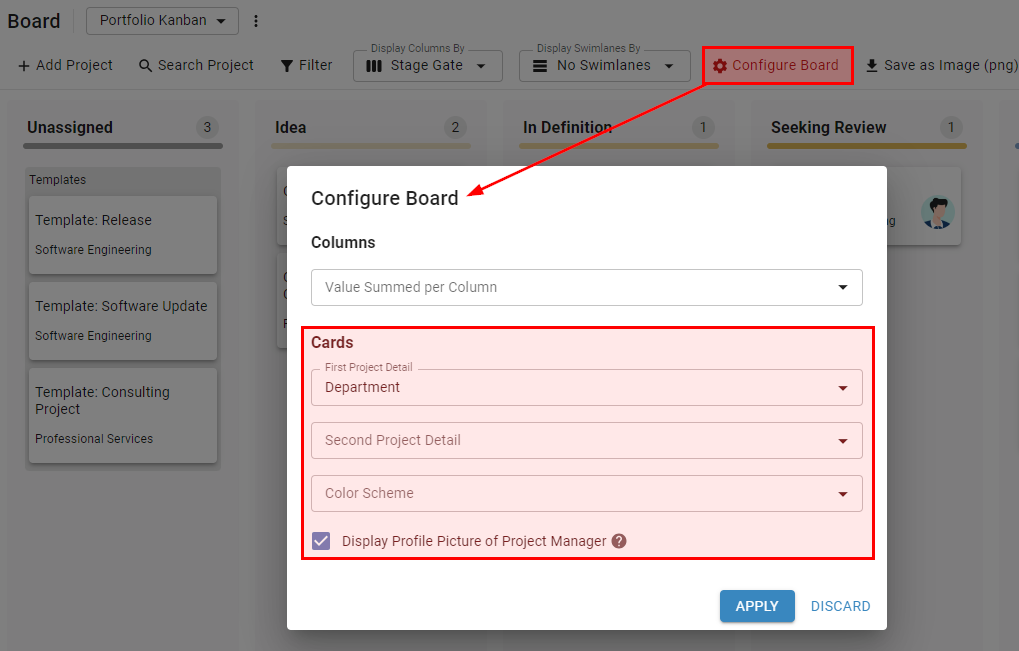 Board (View) – Meisterplan Help Center