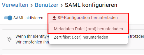 Verwalten_Benutzer_SAML-konfigurieren_SP-Konfig-herunterladen.png