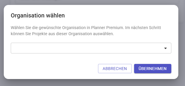 Planner-Premium_Organisation-wählen.png