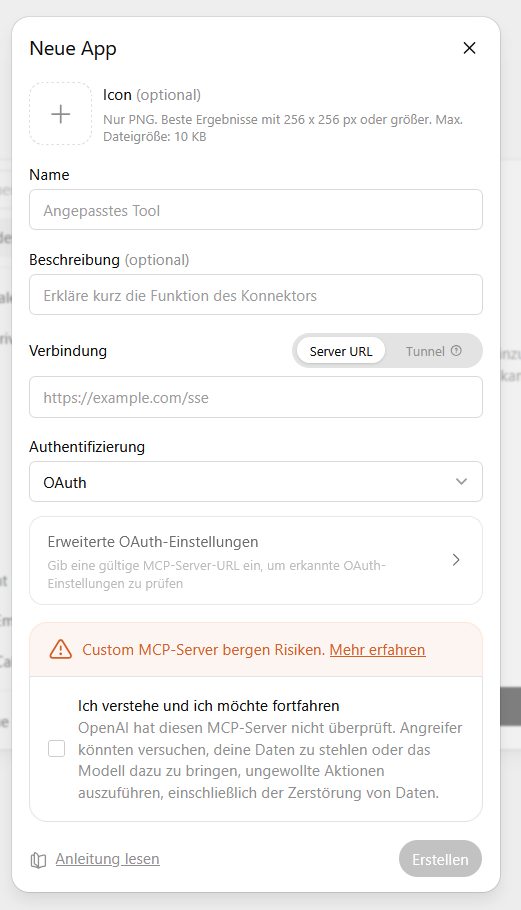 ChatGPT_Neuer-Agent_MCP-App_leer.png