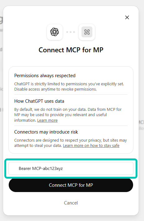 Connect-window_turquoise_sample-API-token.png